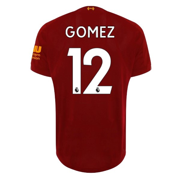 Camiseta Liverpool NO.12 Gomez 1ª 2019-2020 Rojo